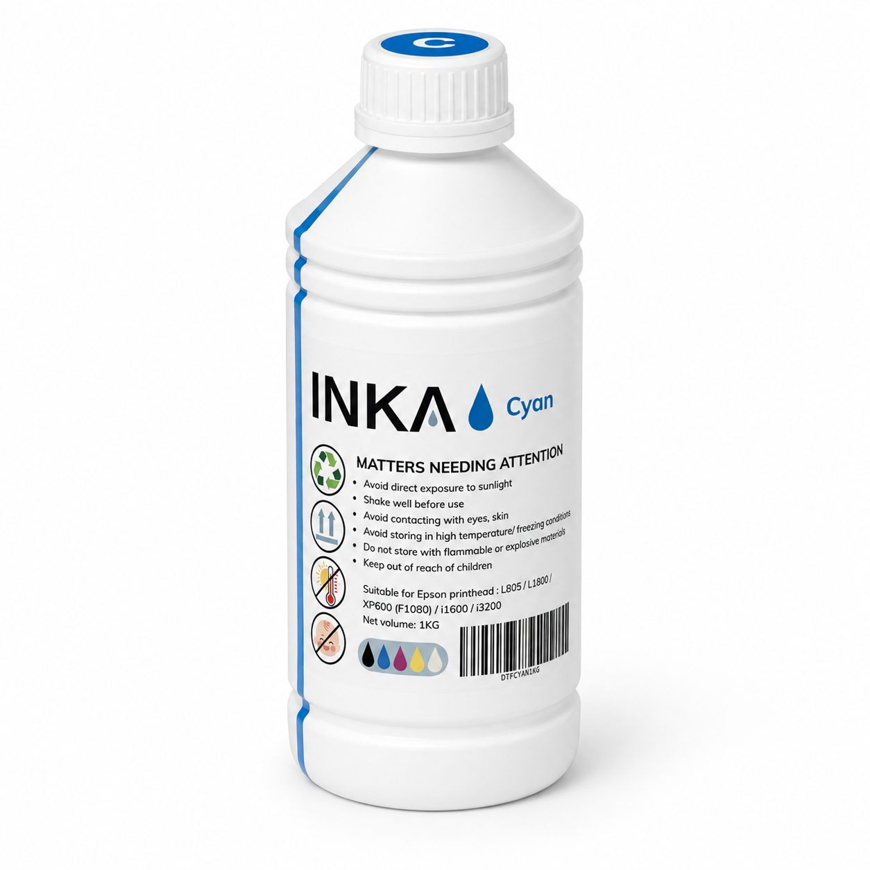 INKA Cyan DTF ink · 1 kg