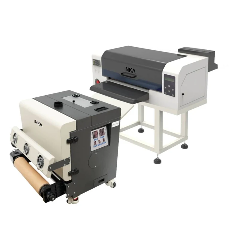 DTF production line with printer and finishing equipment