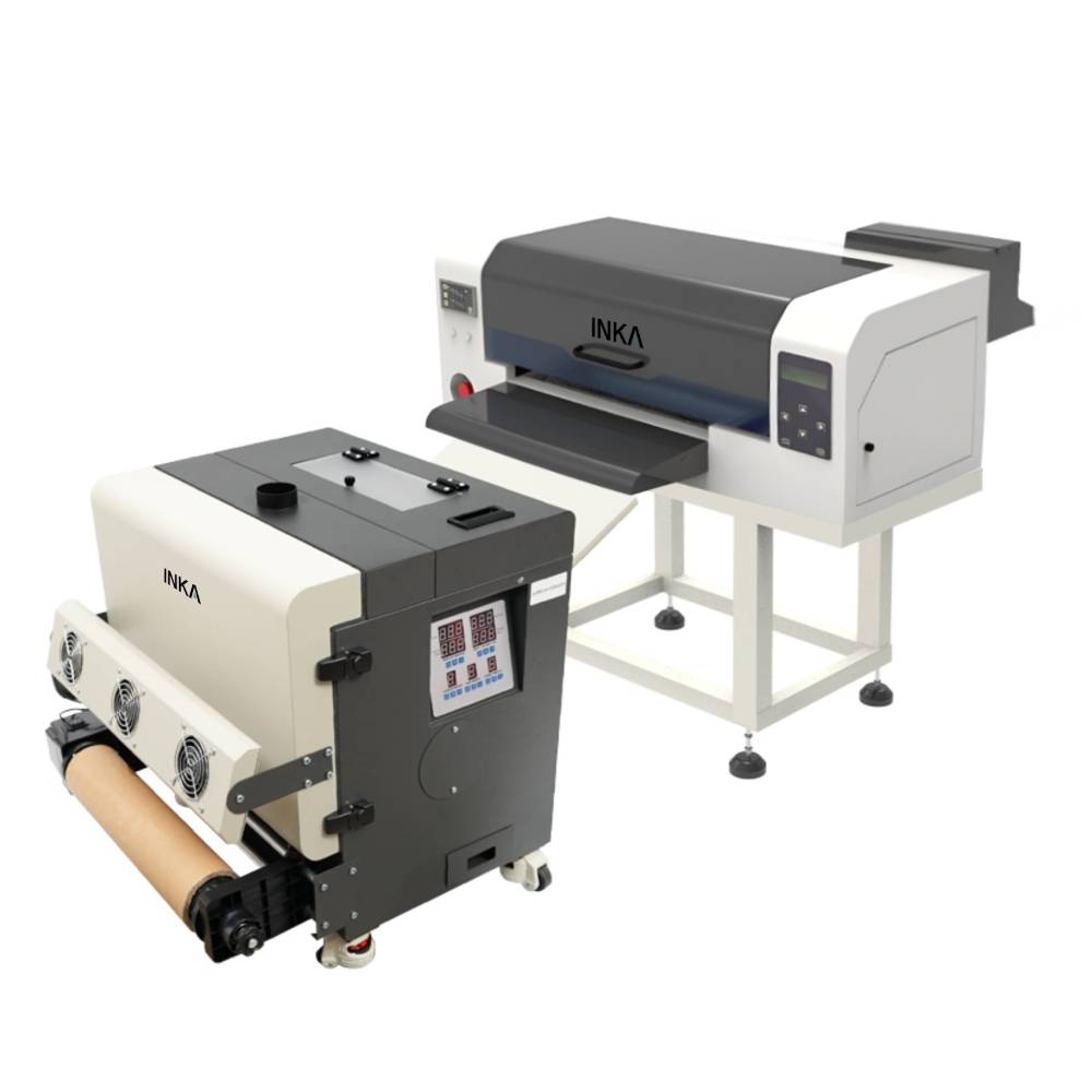 DTF production line with printer and finishing equipment